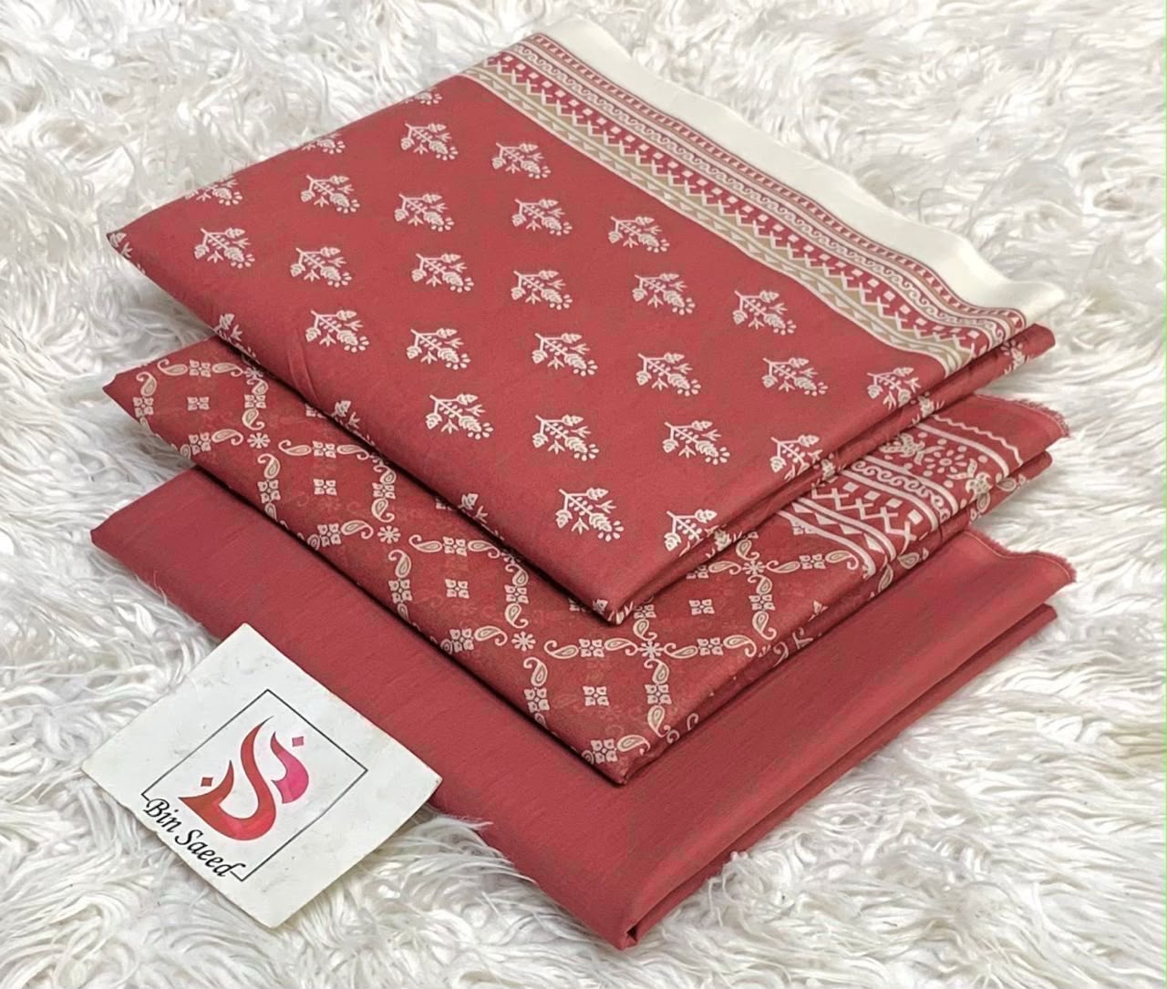 Bin Saeed Lawn 3Pcs (100% Original)