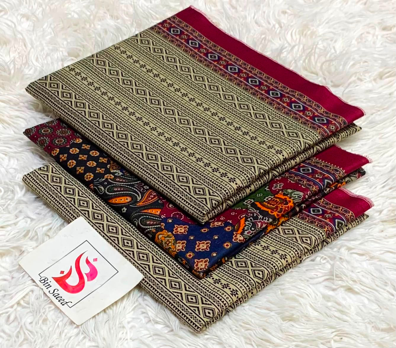 Bin saeed lawn orignal 3Pc - My Store