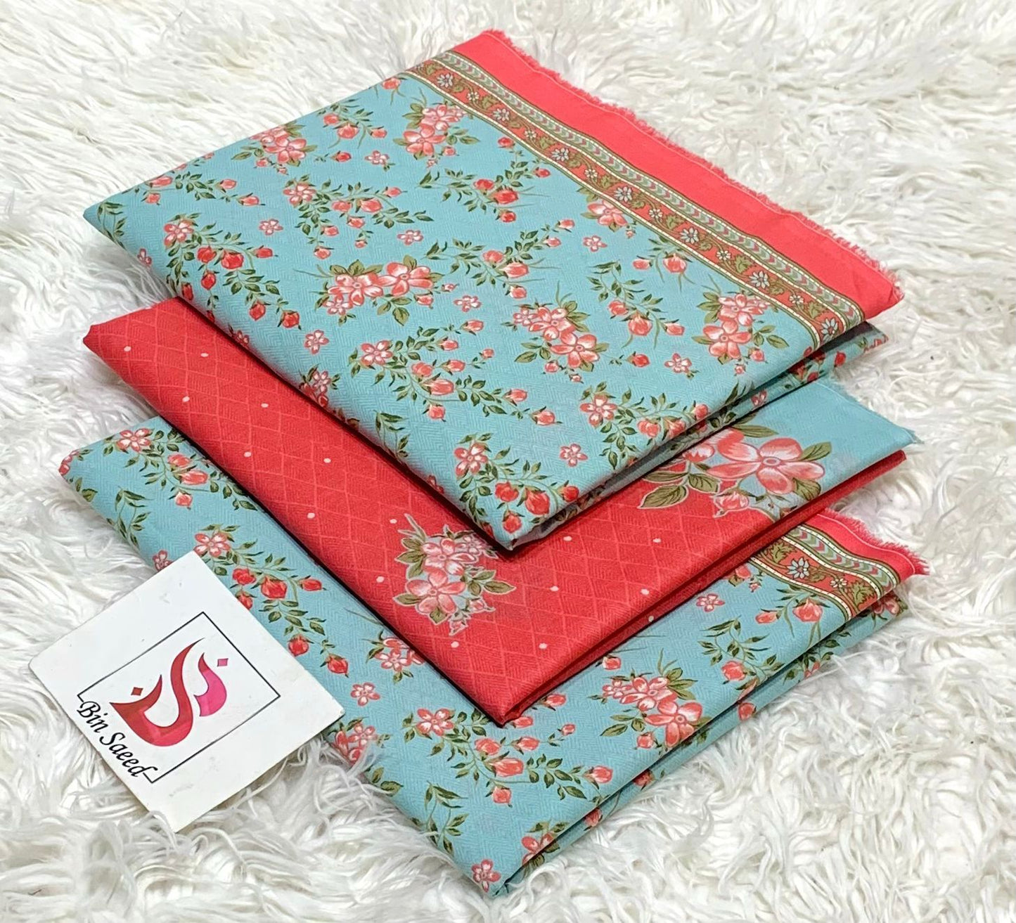 Bin saeed lawn orignal 3Pc