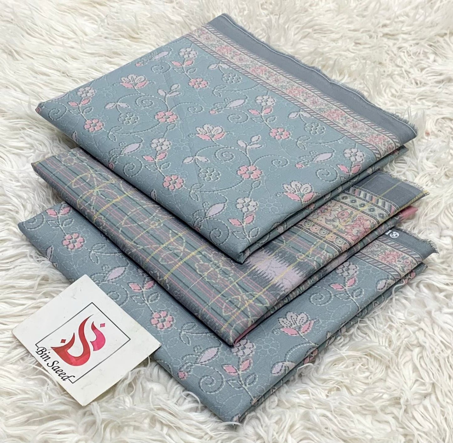 Bin saeed lawn orignal 3Pc