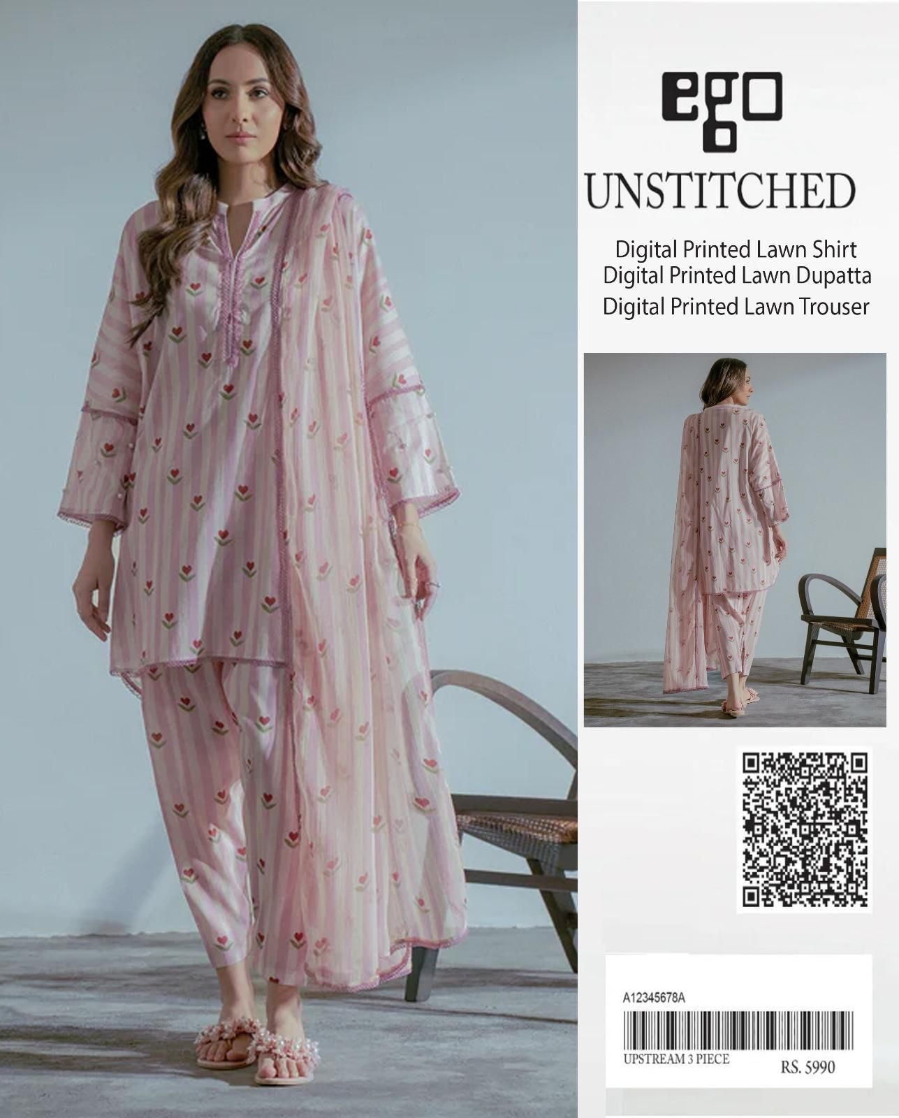 Ego Original 3Pc Summer Lawn | Perfect Everyday Wear for Women