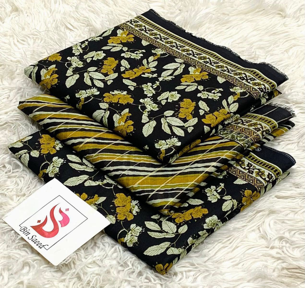 Bin Saeed Lawn Collection 2026 | Original 3 Piece Unstitched Stitched/Ready to wear