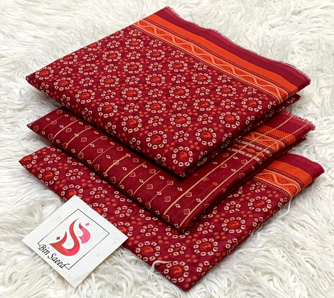 Bin saeed lawn orignal 3pec