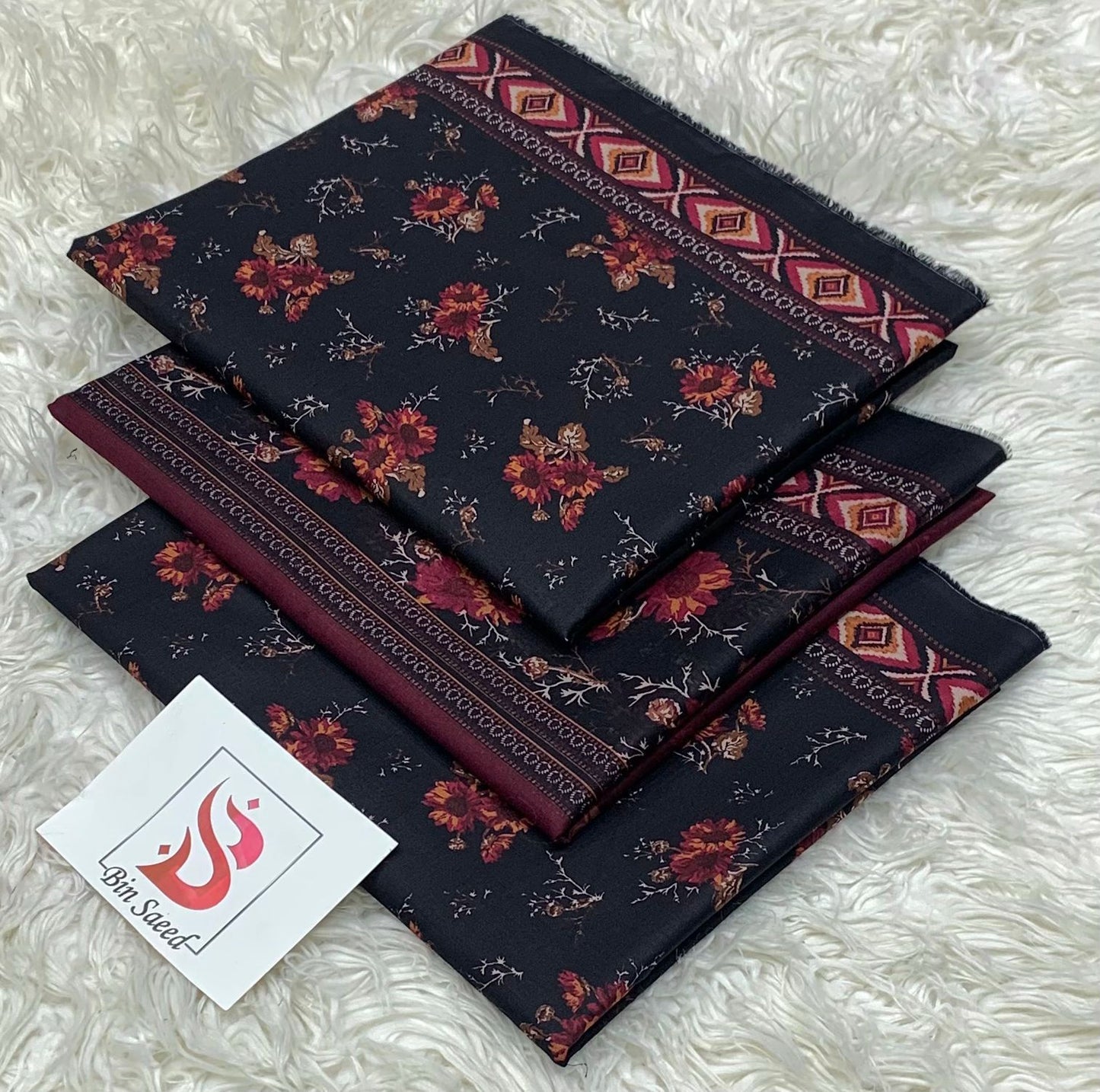 Bin saeed lawn orignal 3Pc