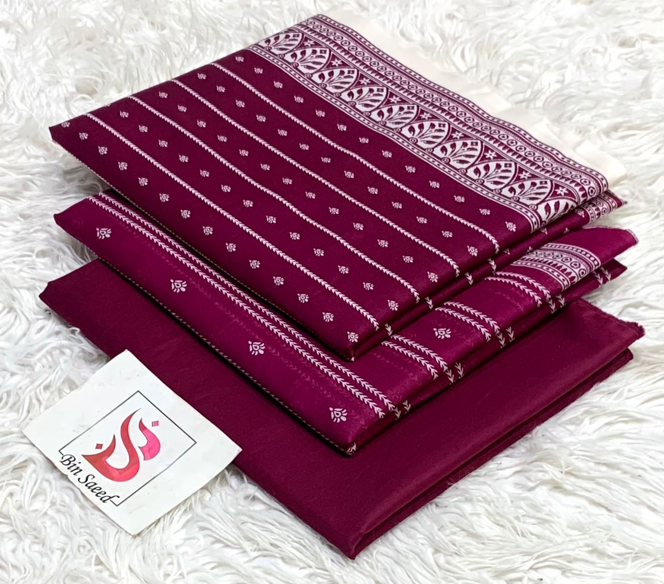 Bin saeed lawn orignal 3Pc - My Store