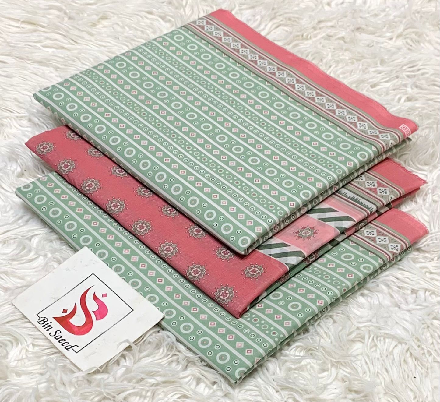Bin Saeed Lawn 3Pcs (100% Original)