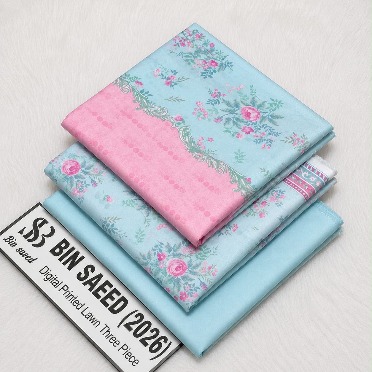 Bin saeed original lawn suits 3pc - My Store