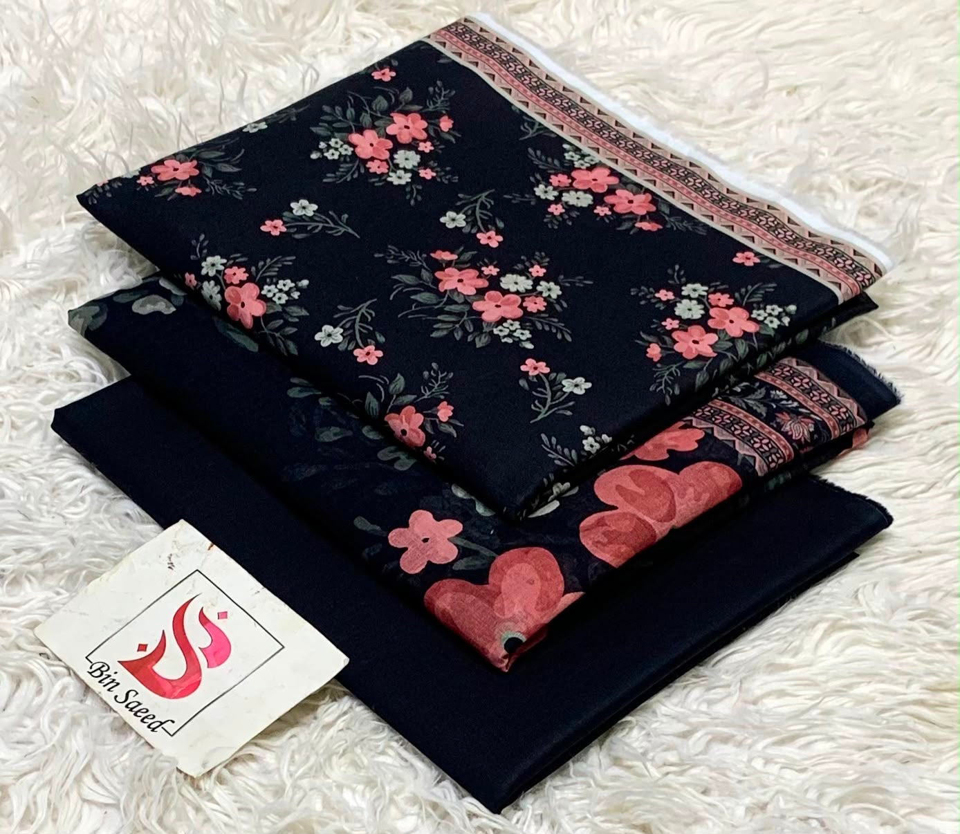 Bin Saeed Lawn 3Pcs (100% Original)
