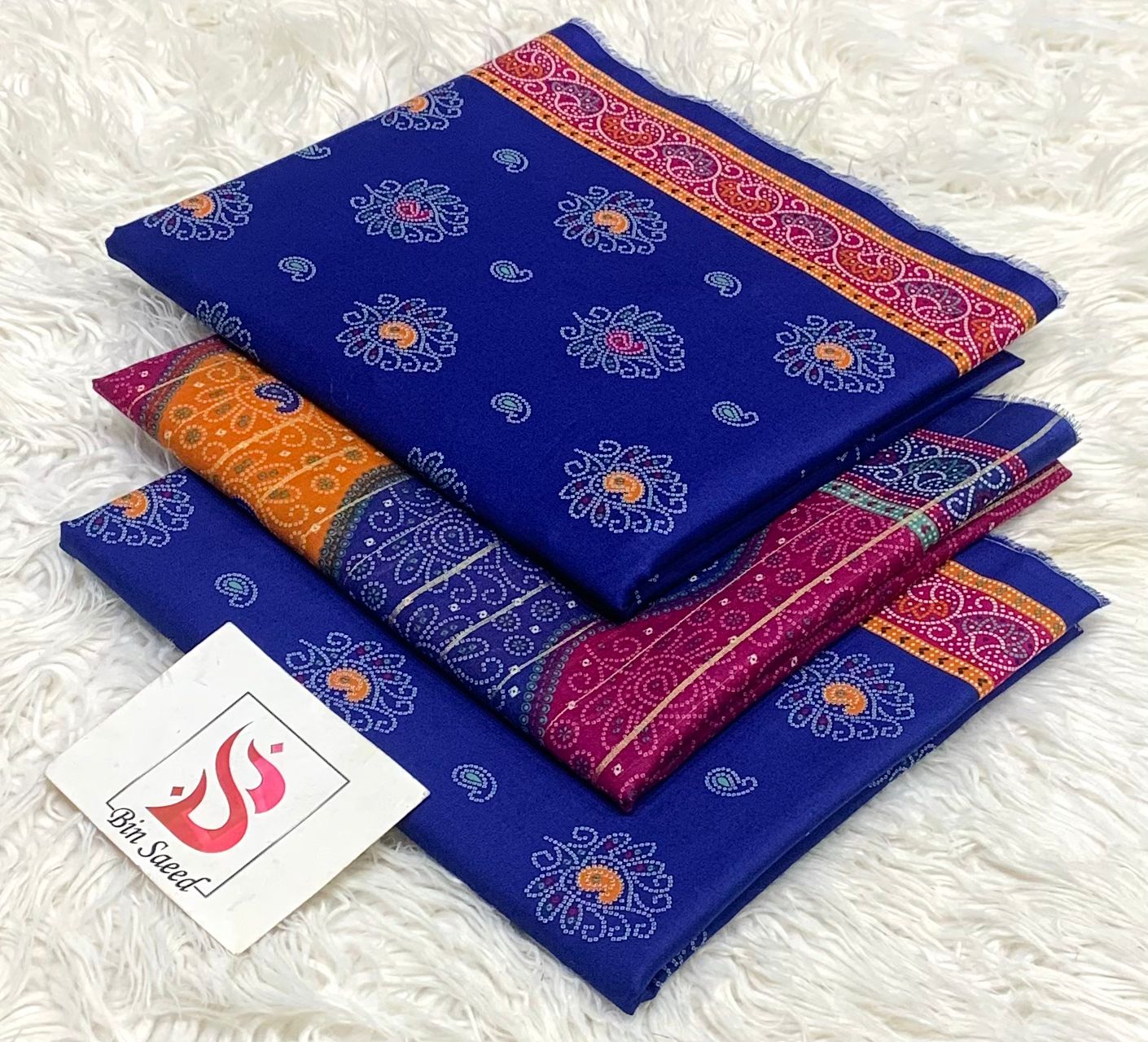Bin saeed lawn orignal 3Pc
