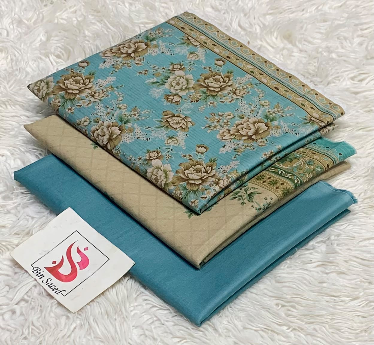 Bin saeed lawn orignal 3Pc