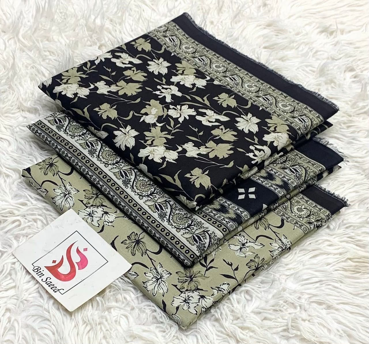 Original Bin Saeed Lawn 3 Piece Unstitched Suit 2026 Collection