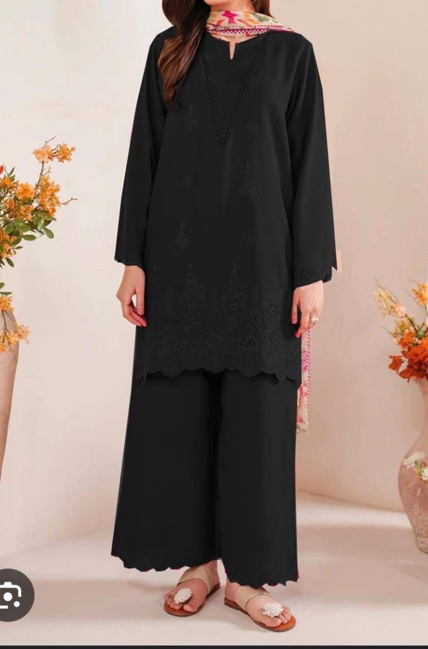 Dhanak 3p with wool shawl Daman chicken kari