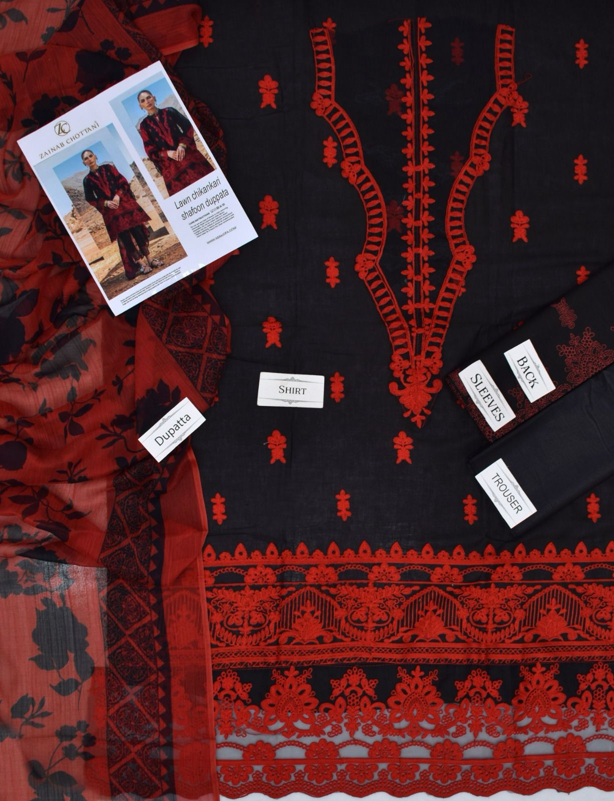 Zainab chotani 3p Lawn Suit 2026