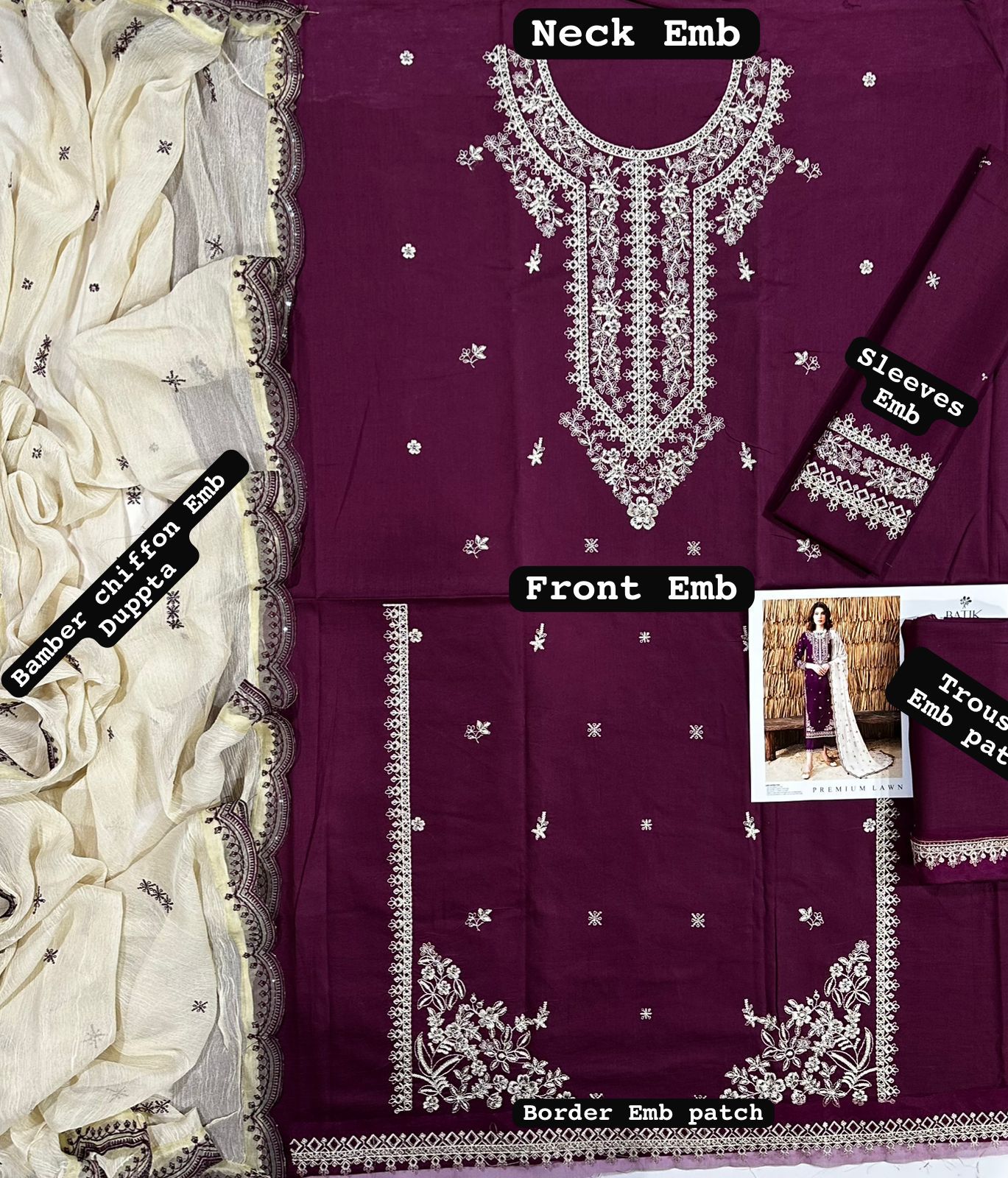 Batik fancy 3p Lawn Suit 2026