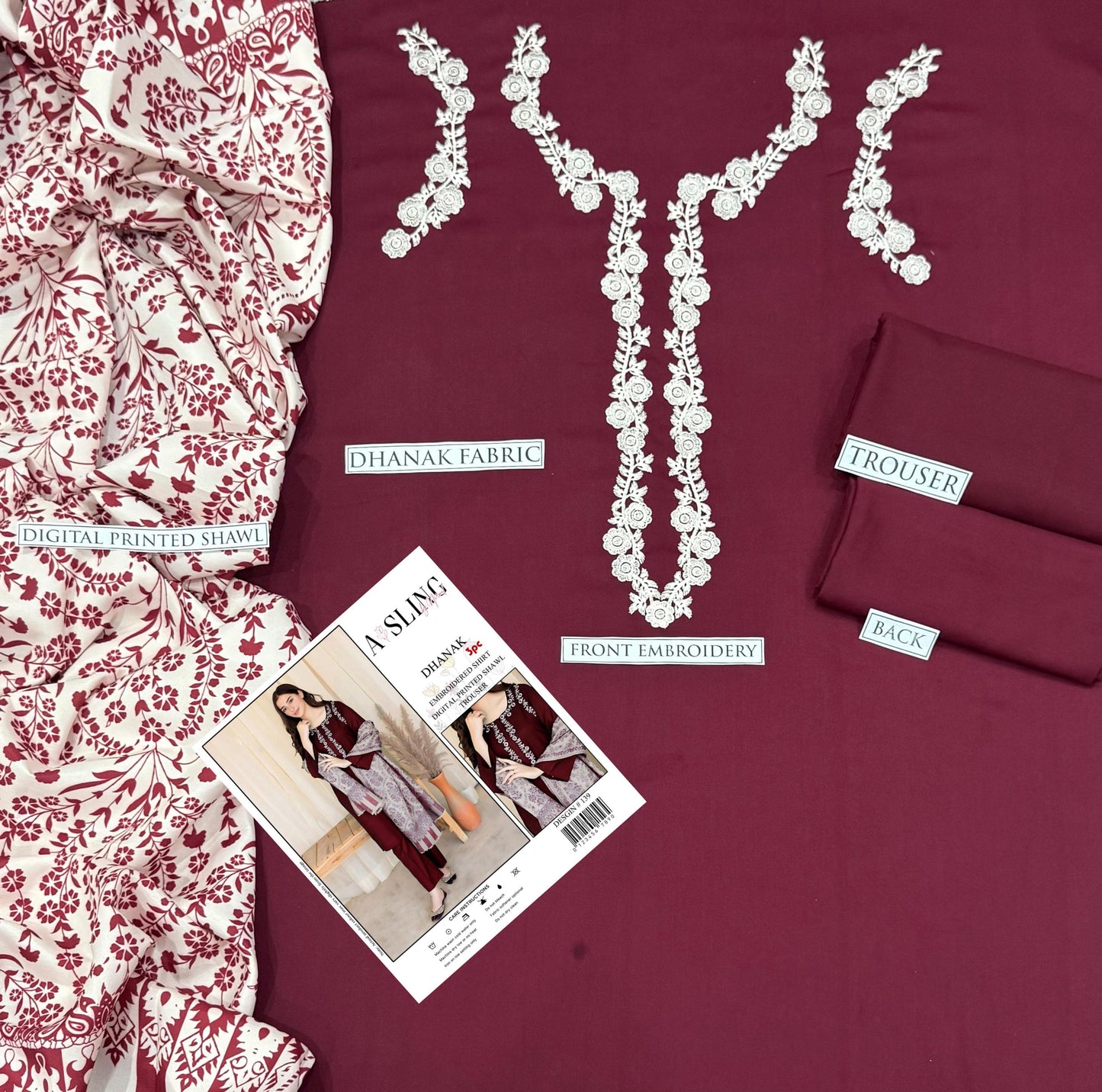 Asling Dhanak 3p with wool shawl