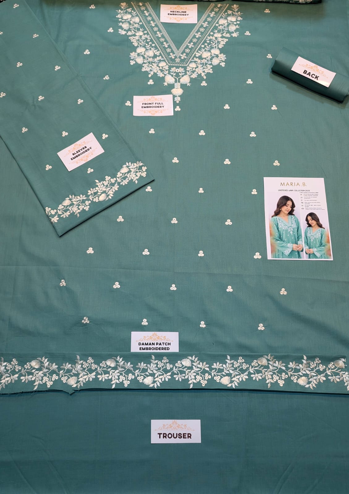 Premium Embroidered Lawn 2PC Collection | Maria b