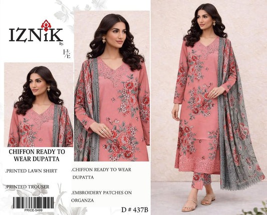 Iznik 3p Lawn Suit 2026