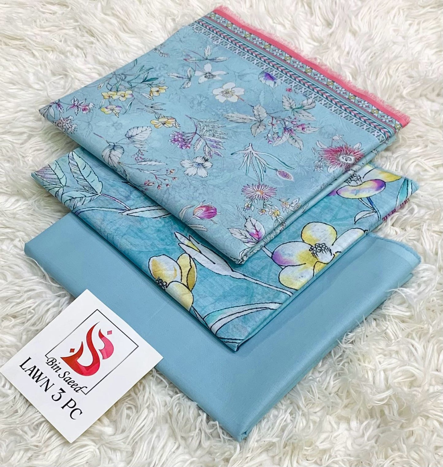 Bin Saeed Lawn 3Pcs (100% Original)
