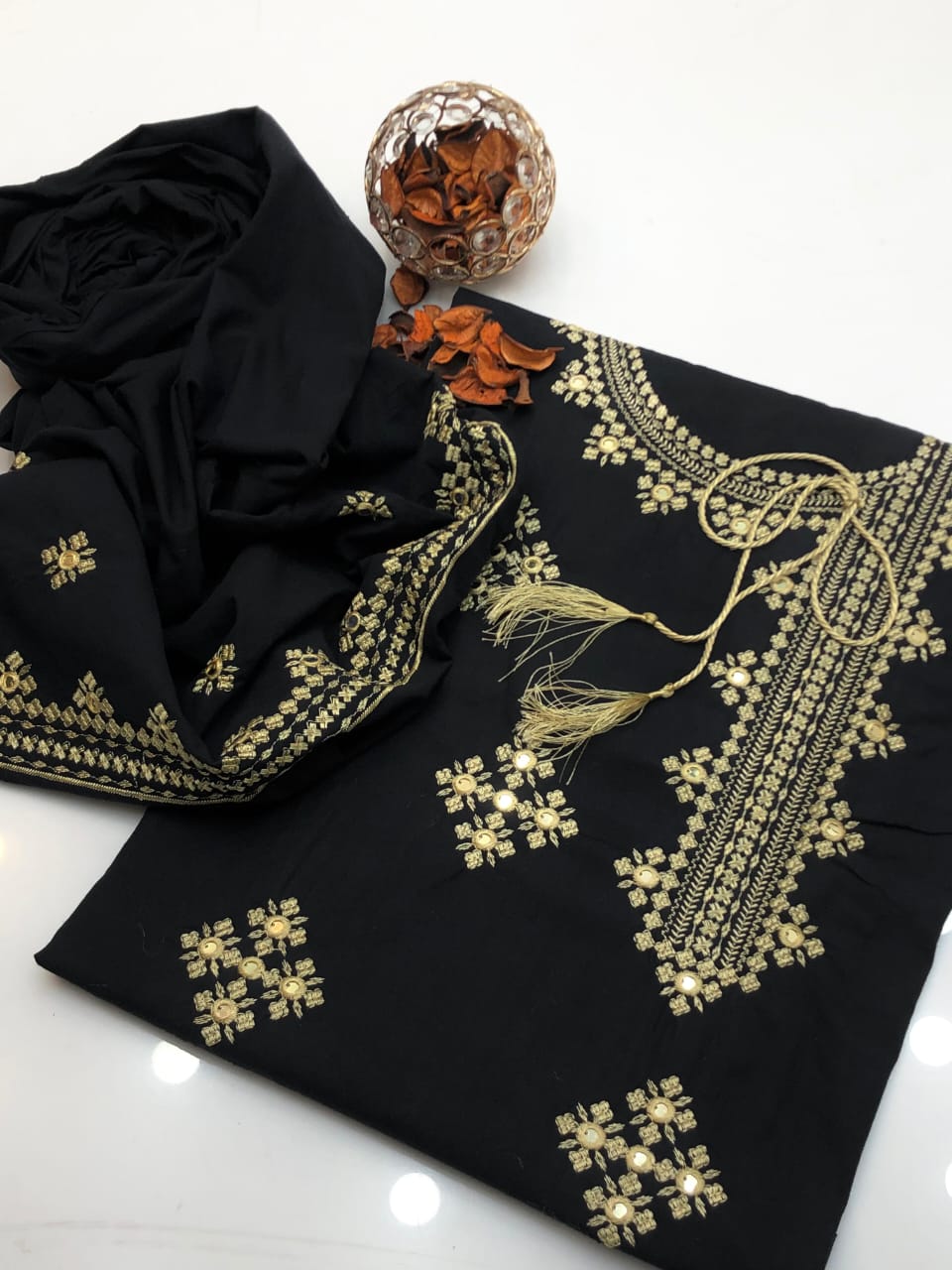 Winter 2p embroidered shirt and trouser