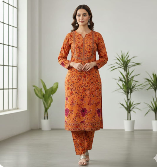 Luxury Branded Khaddar 2-Piece | Premium Winter Fabric