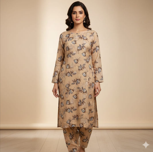 Luxury Branded Khaddar 2-Piece | Premium Winter Fabric
