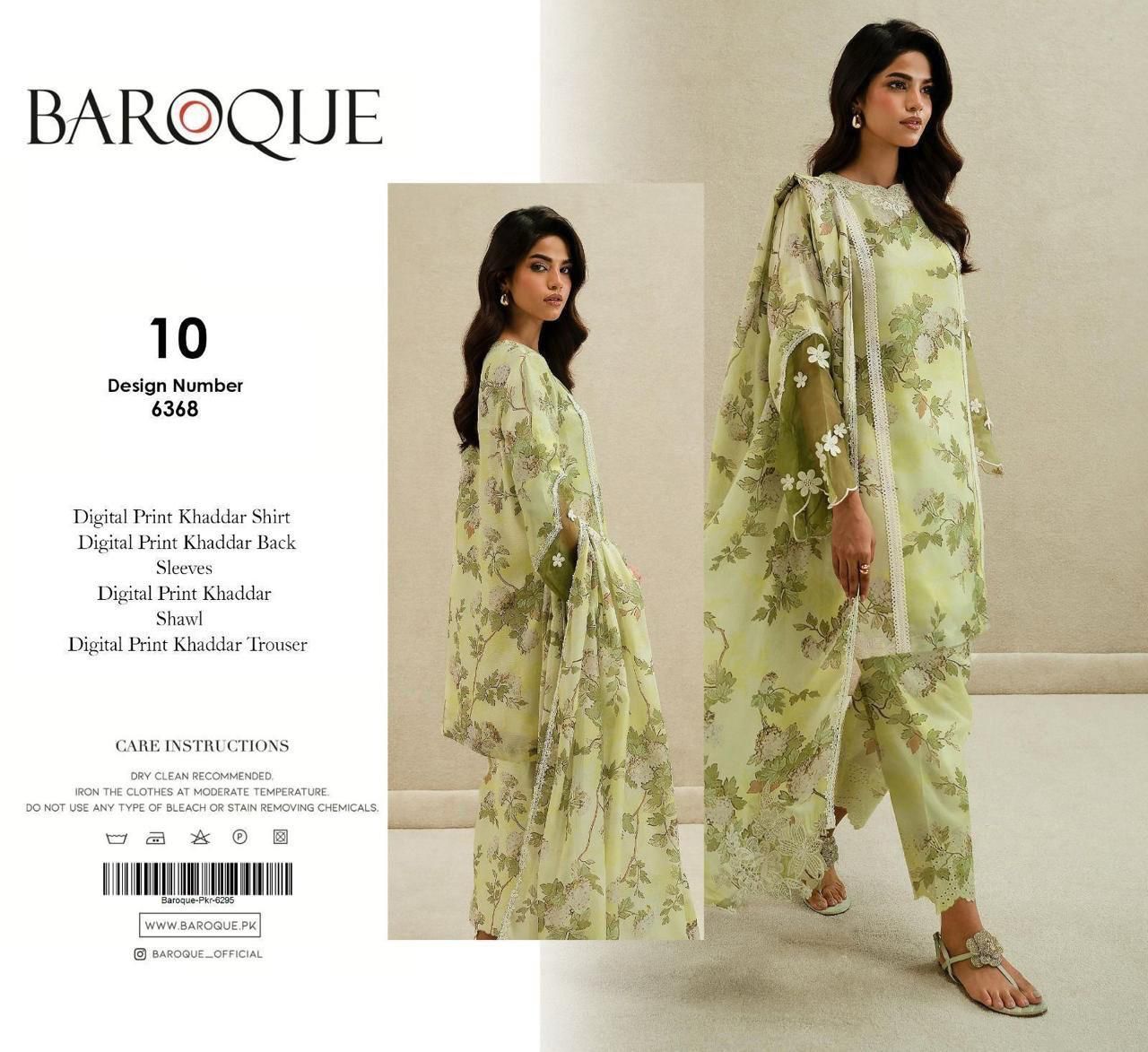 Unstitched Khaddar 3 Piece Digital Printed Dress ( Most trending Orignal Branded )