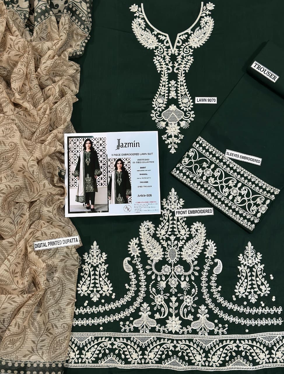 Jazmin 3p Lawn Suit 2026