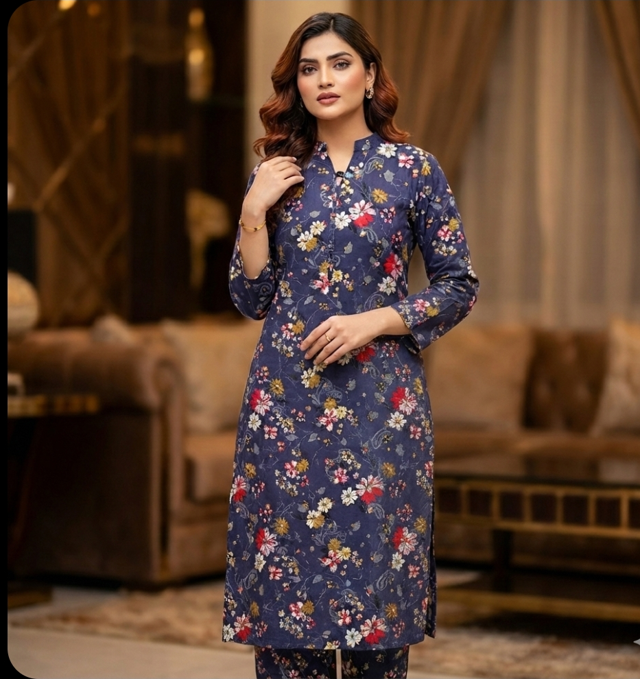 Luxury Branded Khaddar 2-Piece | Premium Winter Fabric