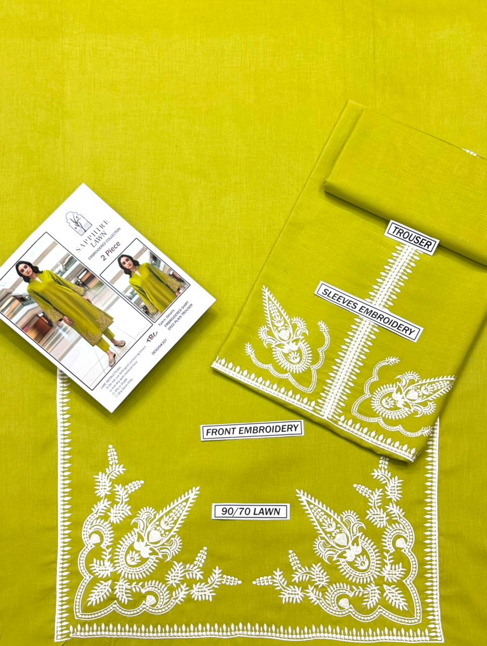 Premium Embroidered Lawn 2PC Collection | Sapphire