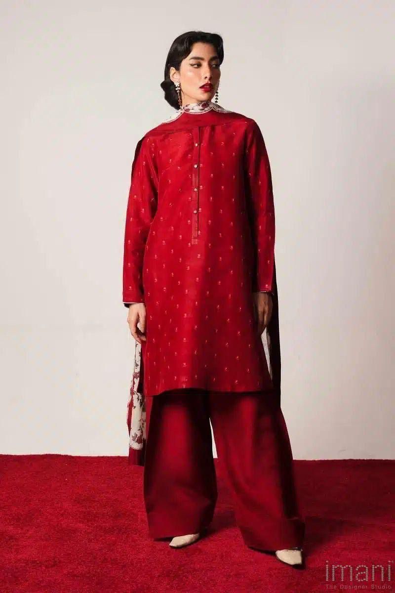 Dhanak 3Pcs Suit with wool shawl