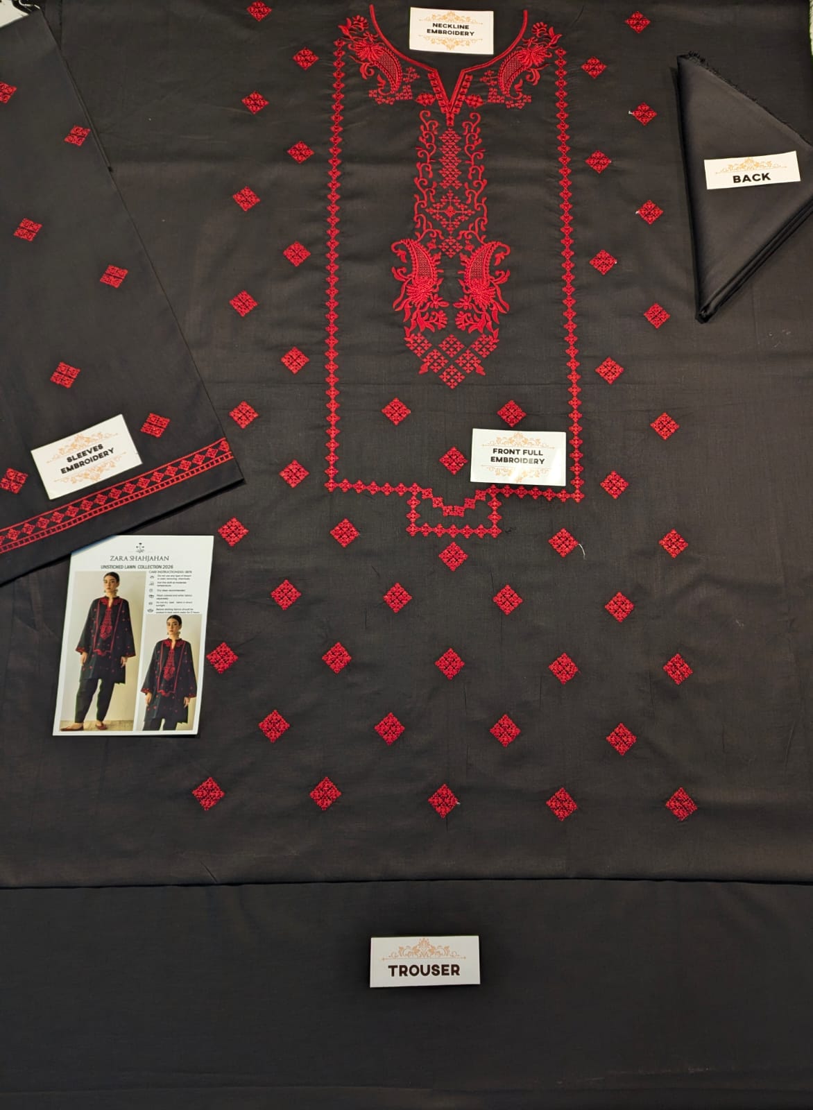 Premium Embroidered Lawn 2PC Collection | Zara Shahjahan