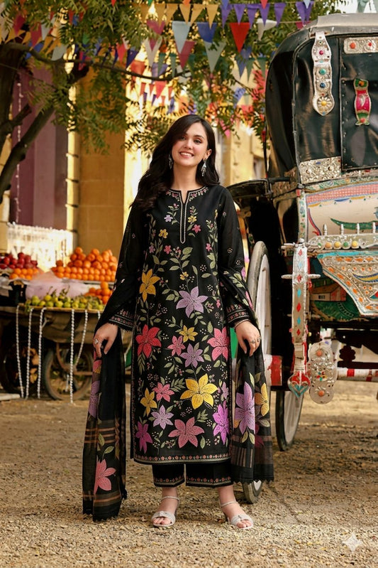Fancy 3Pc Summer lawn by Aleena's
