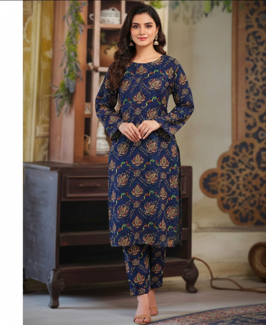 Luxury Branded Khaddar 2-Piece | Premium Winter Fabric
