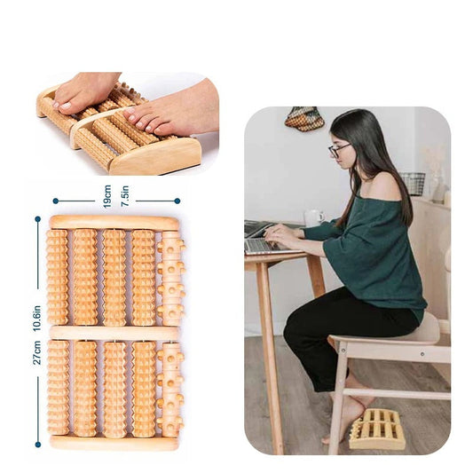 Foot Massage / Wooden Roller Massager Reflexology Foot Therapy
