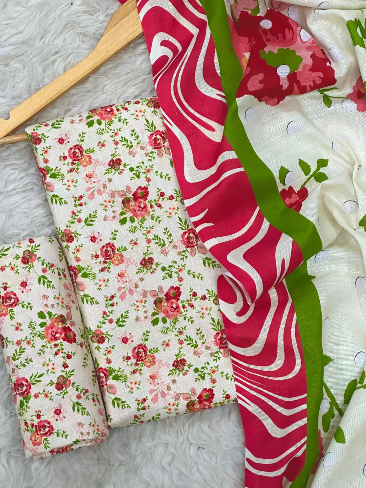 Unstitched Khaddar 3 Piece Digital Printed Dress ( Most trending Orignal Branded )