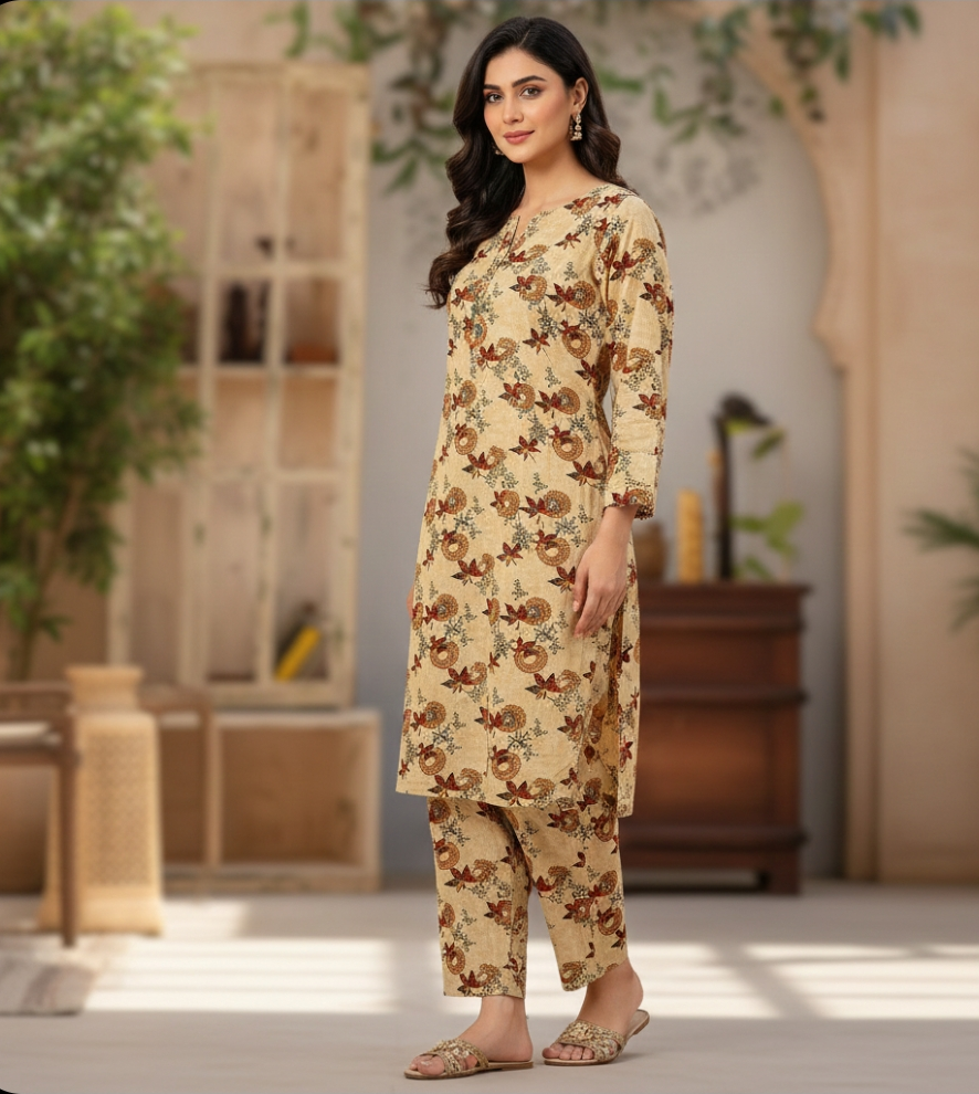 Luxury Branded Khaddar 2-Piece | Premium Winter Fabric