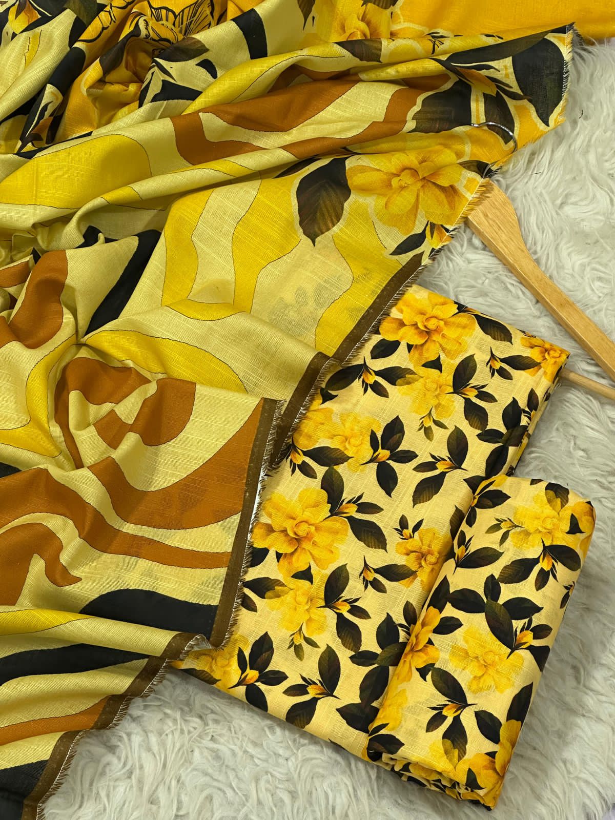 Unstitched Khaddar 3 Piece Digital Printed Dress ( Most trending Orignal Branded )