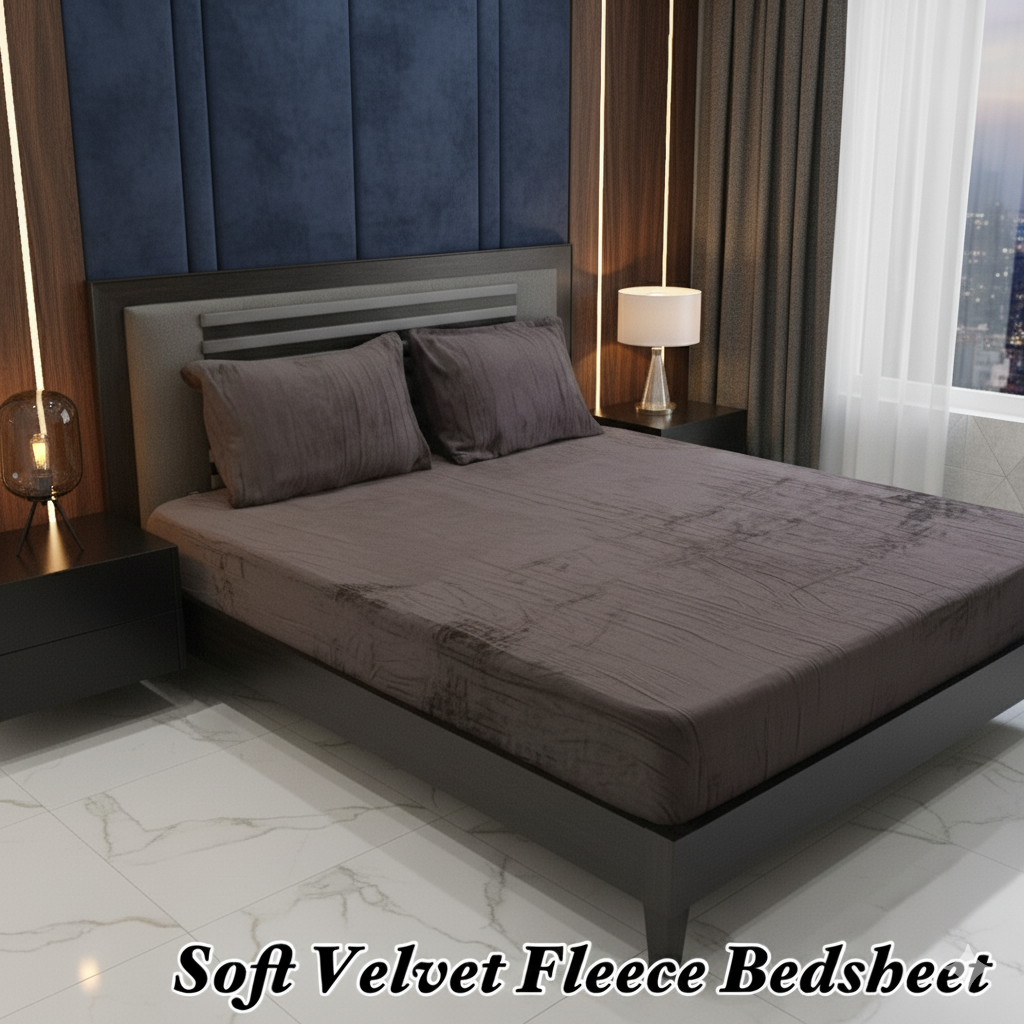 Soft Velvet Fleece Bedsheet