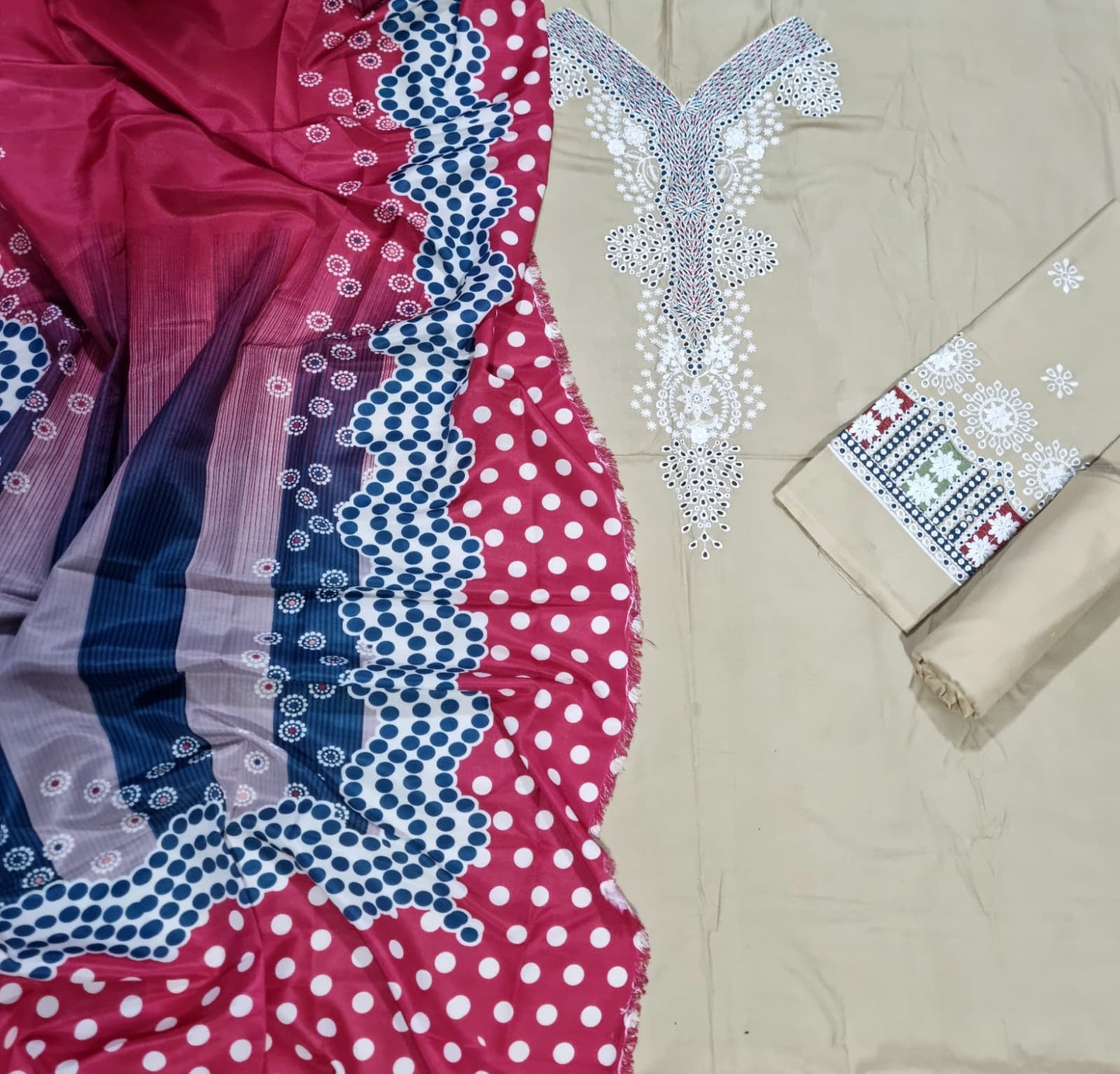 Sapphire brand Dhanak 3p with wool shawl