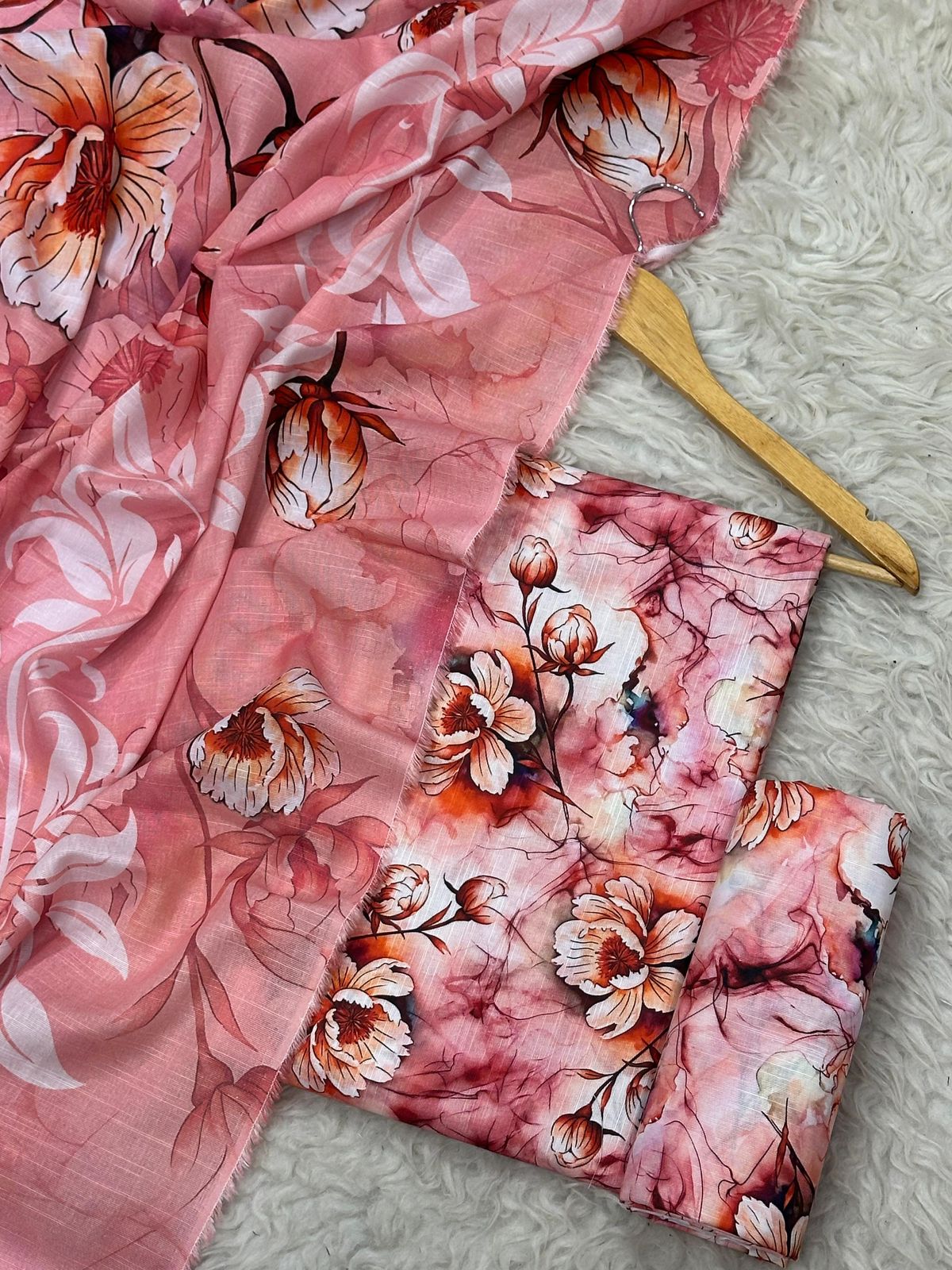 Unstitched Khaddar 3 Piece Digital Printed Dress ( Most trending Orignal Branded )