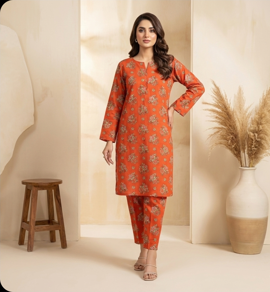 Luxury Branded Khaddar 2-Piece | Premium Winter Fabric