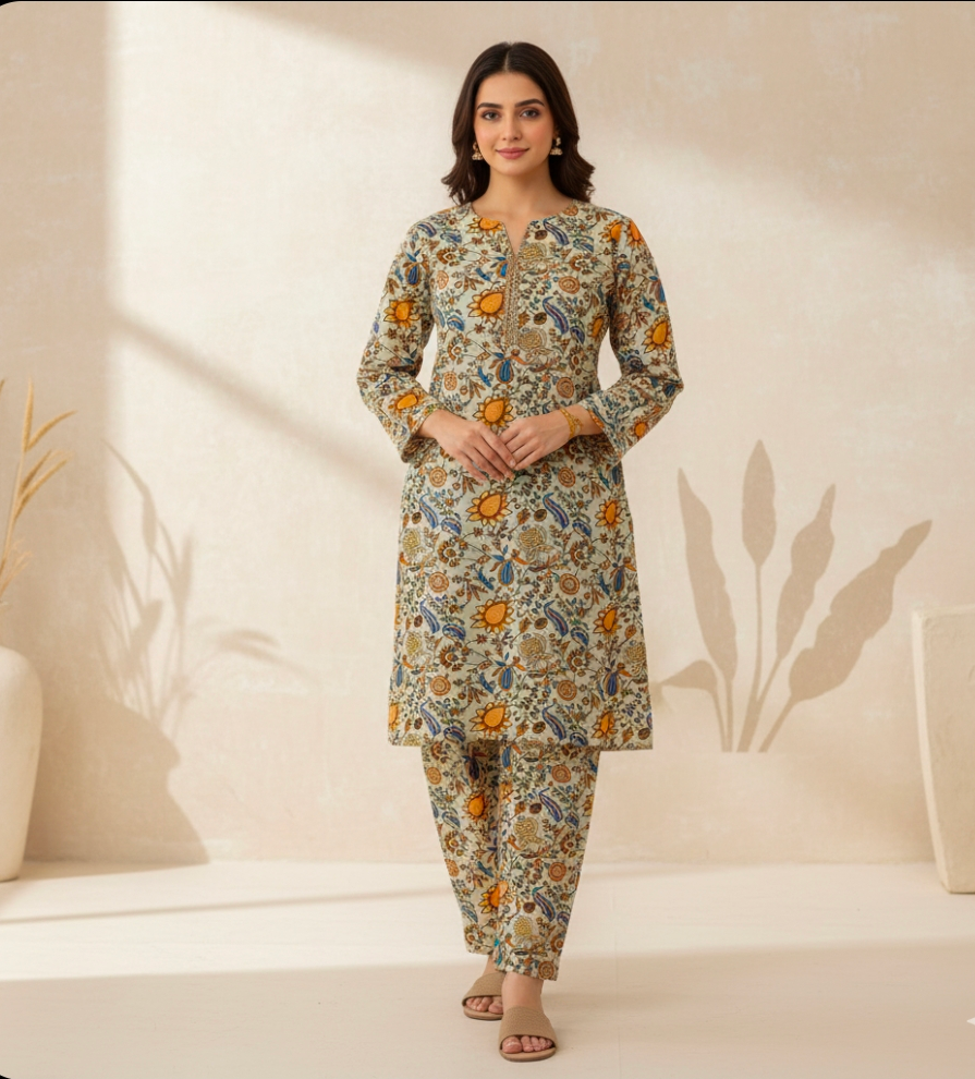 Luxury Branded Khaddar 2-Piece | Premium Winter Fabric