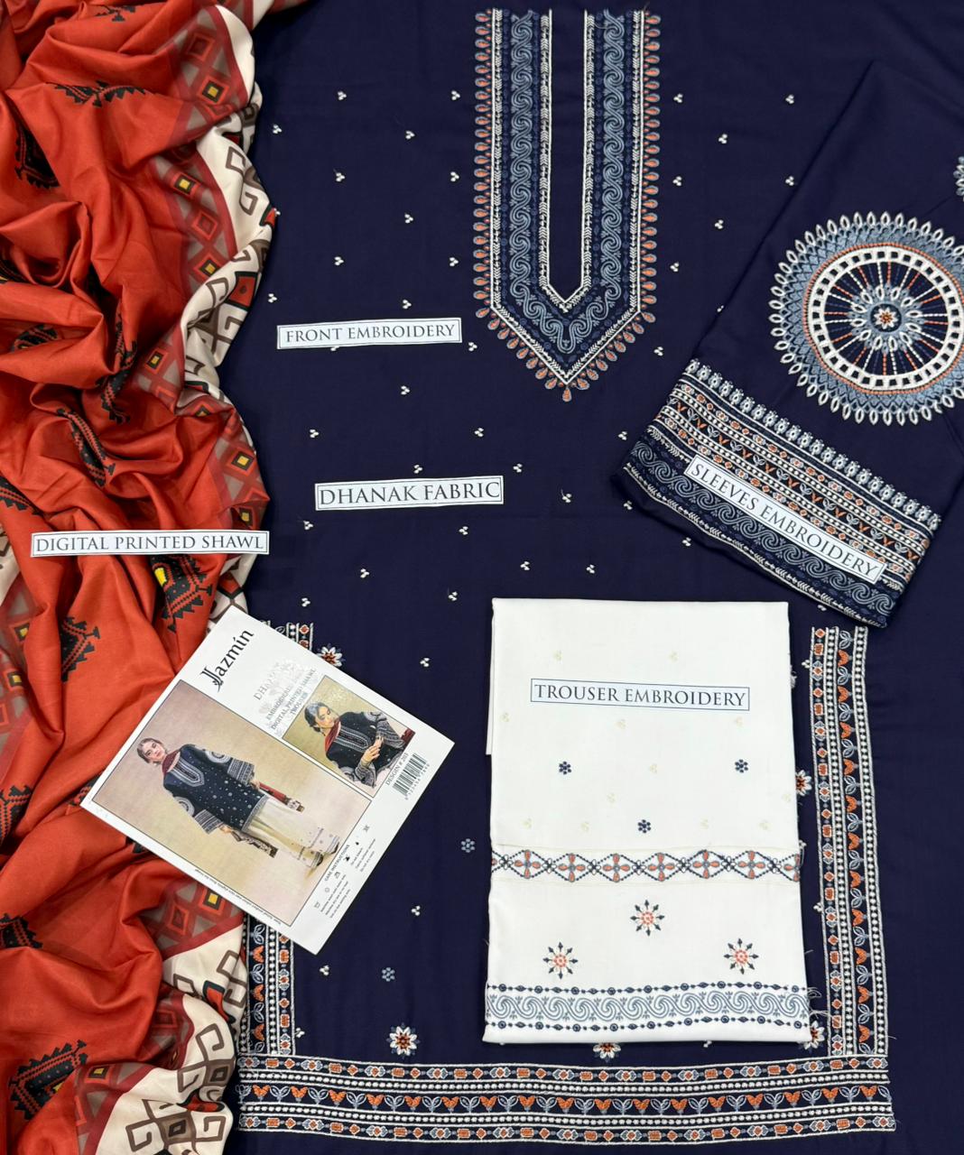 Coco brand Dhanak 3p with wool shawl