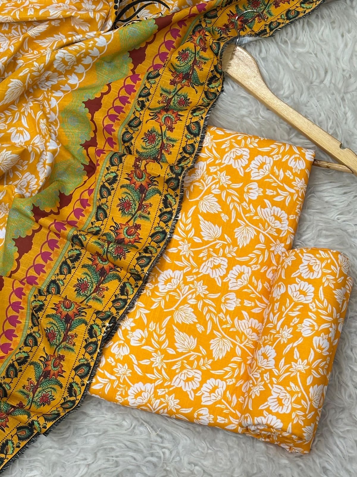 Unstitched Khaddar 3 Piece Digital Printed Dress ( Most trending Orignal Branded )