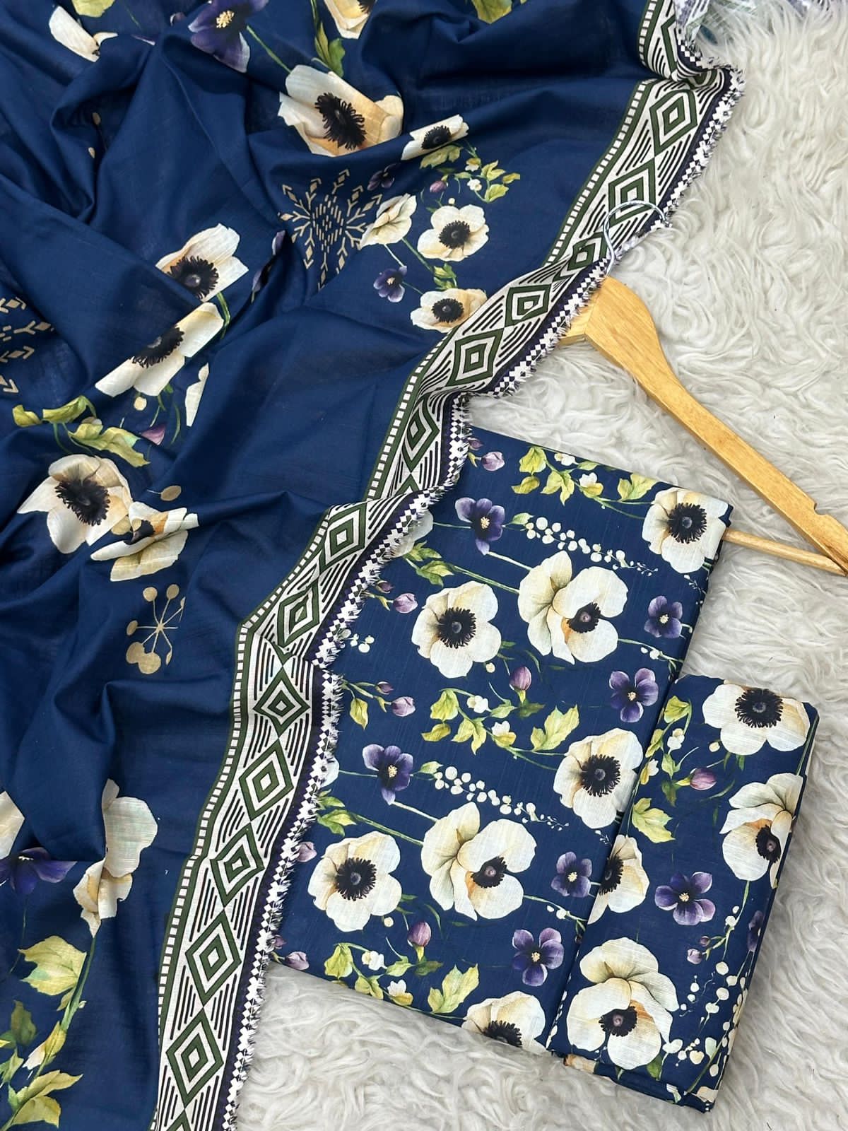 Unstitched Khaddar 3 Piece Digital Printed Dress ( Most trending Orignal Branded )