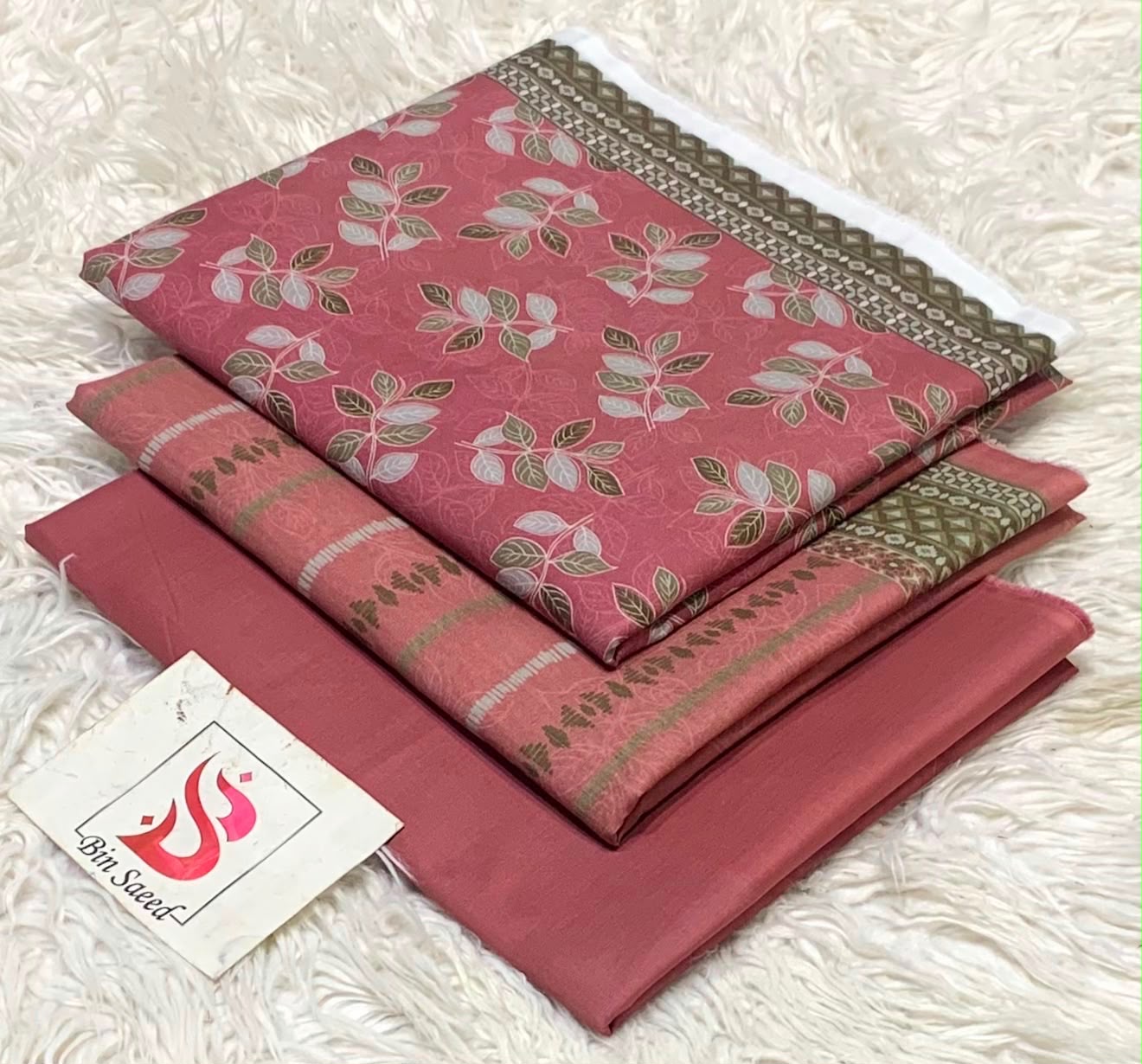 Bin Saeed Lawn 3Pcs (100% Original)