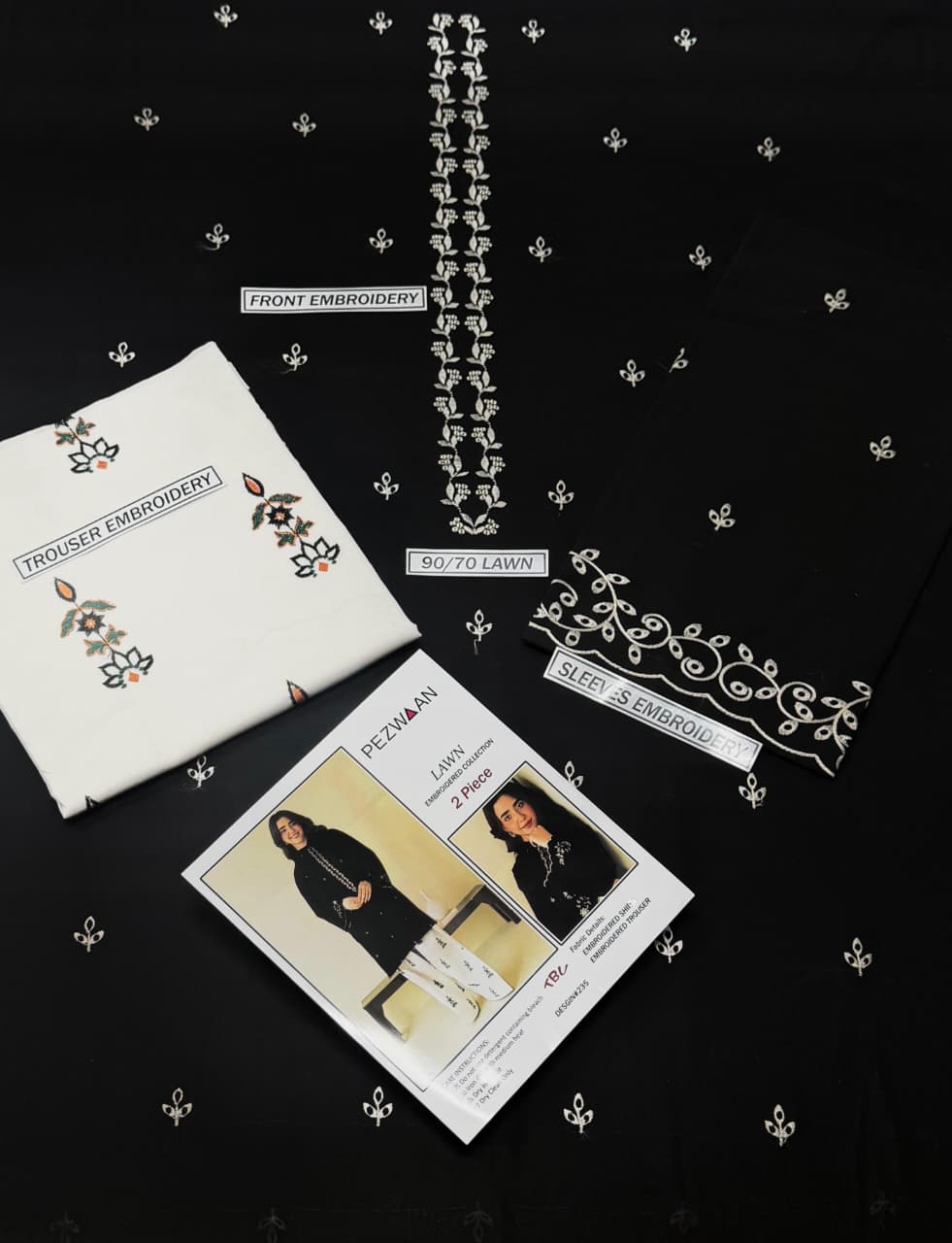 Premium Embroidered Lawn 2PC Collection | Pezwaan