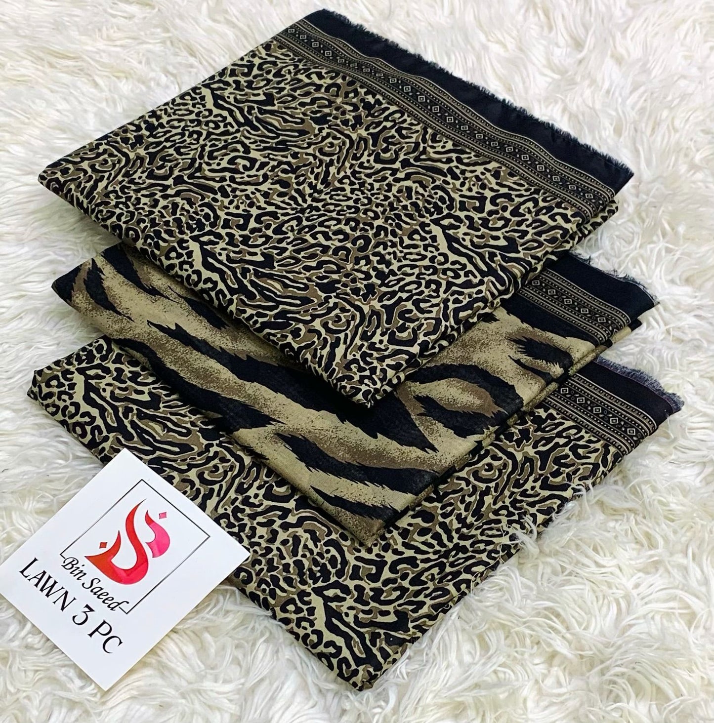Bin Saeed Lawn 3Pcs (100% Original)