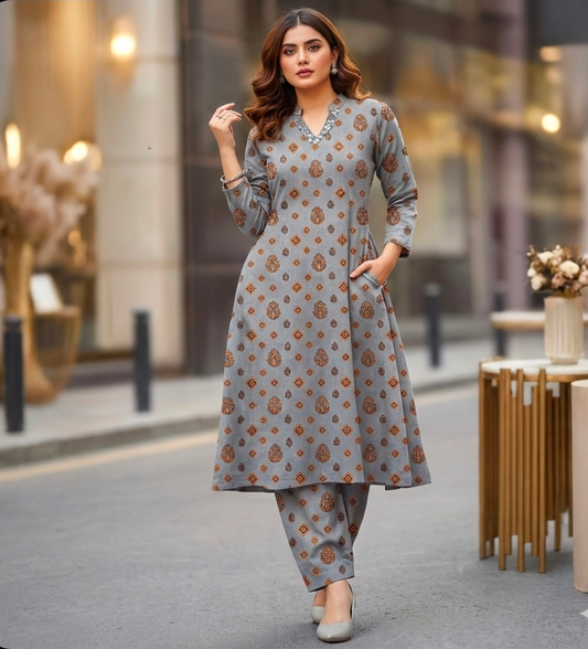 Luxury Branded Khaddar 2-Piece | Premium Winter Fabric