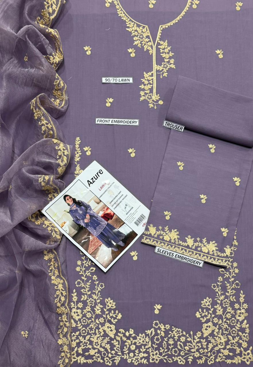 Azure 3p Lawn Suit 2026
